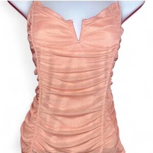 NO BOUNDARIES Peach RuchedTop